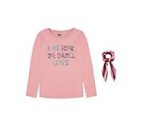 Levi's Lvg Ls Zebra Tee With Scrunchi Fille, Glaçage Rose, 4 Ans
