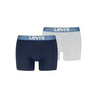 LEVIS Melange Waistband Organic Cotton Boxeur, Blue Combo, XXL (Lot de 2) pour des Hommes