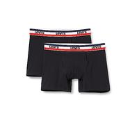Levi's Men SPRTSWR Logo Boxer Brief 2P , Multicolore (Black/Grey Melange 004), L(Taille du Fabricante:30) (Lot de 2) Homme