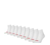 LEVIS Mid Cut Batwing Logo Quarter, Blanc, 39-42 (Lot de 9) Mixte