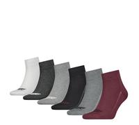 Levi's Mid Cut Batwing Logo Quarter, Colour Combo, 43-46 (Lot de 6) Mixte