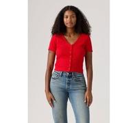 Levi's Muse Ss Tee True Red Rib Taille: XS | Chemises à boutons Outlet | Femme | Rouge