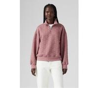 Levi's Navarro Quilted 1/4 Zip Rose Taupe Fleece Taille: XS | Pulls en Maille Outlet | Femme | Le Noir