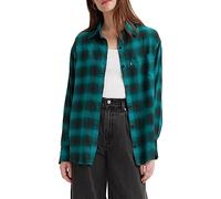 Levi's NOLA Oversized T-Shirt, James Plaid Chasm Blue, S Femme