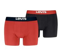 LEVIS Organic Cotton Boxeur, Red/Black, XL (Lot de 2) pour des Hommes