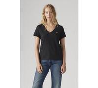 Levi's Perfect Slub V-neck Tee Black Taille: XXS | Chemises Outlet | Femme | Le Noir