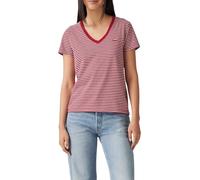 Levi's Perfect Vneck T-Shirt, Indigo Stripe Scarle, M Femme