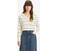 Levi's Petal Vneck Sweater Olympic Stripe White Taille: S | Pulls Outlet | Femme | Blanche