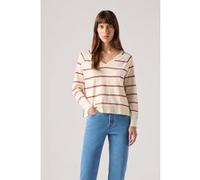 Levi's Petal Vneck Sweater Stephanie Stripe Buttercream Taille: XS | Pulls en Maille Outlet | Femme |