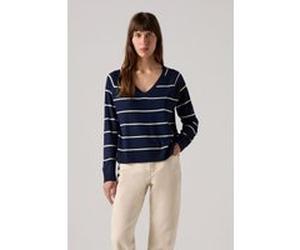 Levi's Petal Vneck Sweater Stephanie Stripe Navy Taille: L | Pulls en Maille Outlet | Femme | Bleu