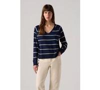 Levi's Petal Vneck Sweater Pull-Over, Stephanie Stripe NAV, L Femme