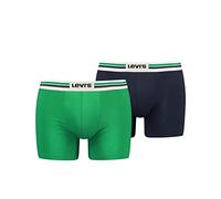 Levi's Boxer sous-vêtement, Vert/Bleu Marine, L (Lot de 2) Homme