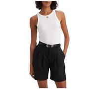 LEVIS Pleated Trouser Short Blacks, Pantalon PLISSÉ Court Noir aux Femmes, Caviar,
