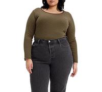 Levi's Plus Size Honey Long-Sleeve Top Femme Julip Stripe Mole 1XL