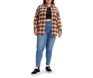 Levi's Plus Size Mile High Super Skinny Jeans Femme Dark Indigo Worn In 22 M