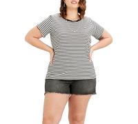 Levi's Plus Size The Perfect Tee T-Shirt Femme, Raita Stripe Caviar, 3XL