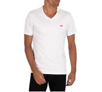 Levi's Pour des hommes T-shirt original à col en V, blanc S