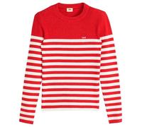 Levi's Rib Crew Sweater Pull-Over, Adrienne Stripe True, M Femme
