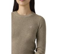 Levi's Rib Crew Sweater Pull-Over, Taupe Gris chiné B, M Femme