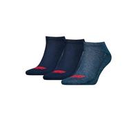 Levi's Sneaker Chaussettes, Durable Bleu Marine, 39/42 (Lot de 3) Mixte