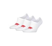 Levi's Chaussettes Footie Coton recyclé Blanc 43/46 Lot de 3 Mixte