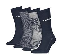 Levi's Regular Cut Denim Giftbox Classic Sock, Bleu Marine, 39-42 (Lot de 4) Mixte