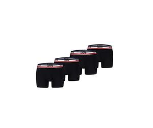 LEVIS Repeat Sportswear Logo Boxer, Noir, XL (Pack de 4) Homme
