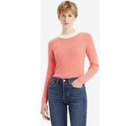 Levi's Rib Crew Sweater Vanilla Stripe Flame Taille: M | Pulls en Maille Outlet | Femme | Blanche