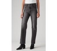 Levi's Ribcage Straight Ankle Black Worn In Taille: W28L29 | Jeans droits Outlet | Femme | Le Noir