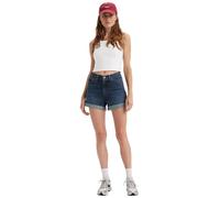 Levi's Rolled 80S Mom Short Dark Indigo - Worn in, Taking The Stairs, 24 W Femme