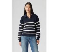 Levi's Satellite Polo Sweater Marine Stripe Taille: S | Outlet | Femme