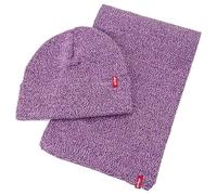 Levi's Set-Scarf & Beanie Headgear, Dark Purple, Un Men's