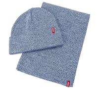 Levi's Set-Scarf & Beanie Headgear, Navy Blue, Un Men's