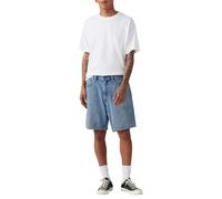 LEVI'S® - Short Denim 468 en Coton Bleu Stone uni avec Une Coupe Loose - Taille 36