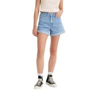Levi's Short Rolled 80s Mom Med Indigo-Finition Plate Fat Finish, Back to Blue, 32 Femme
