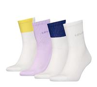 Levi's Short Sock, White Combo, 35/38 (Lot de 4) Mixte