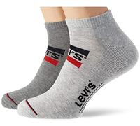 Levi's Sneaker Chaussettes, Gris, 43/46 (Lot de 2) Unisexe