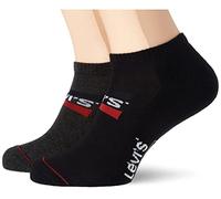 Levi's Sneaker Chaussettes, Gris/Noir, 35/38 (Lot de 2) Unisexe