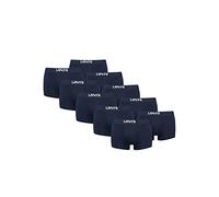 Levi's Solid Basic Lot de 10 boxers pour homme en coton biologique, bleu marine, L
