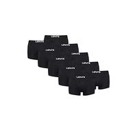 Levi's Solid Basic Lot de 10 boxers pour homme en coton biologique, Noir , L