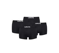 Levi's Solid Basic Lot de 4 boxers pour homme en coton biologique, Noir , XL