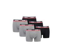 Levis SPRTSWR Lot de 6 boxers pour homme avec logo, Mélange gris moyen, S