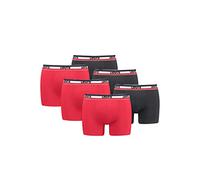 Levis SPRTSWR Lot de 6 boxers pour homme avec logo, Rouge/noir, L