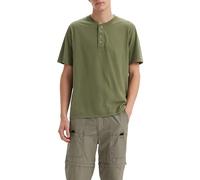 Levi's SS 4 Button Henley Chemise, Bleu Olive, XL Hommes
