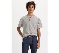 Levi's Short-Sleeve Button Henley Chemise, Mid Tone Grey Heathe, M Homme
