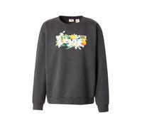 LEVI'S ® Sweat-shirt 'Graphic Everyday Crewneck Sweatshirt' anthracite / vert / orange / blanc, Taille S