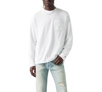 Levi's T-Shirt Authentique à Manches Longues avec Poche pour Homme, Blanc +, S