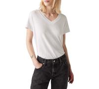 Levi's T-Shirt Boxy à col en V pour Femme, Blanc + flammé, S