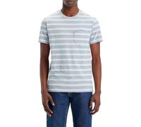 Levi's T-Shirt Classique à Manches Courtes pour Homme, Lighthouse Stripe Midtone Heather Grey Slub, S