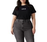 Levi's Perfect Tee T-Shirt, Pl Serif EMB Caviar, XXL Grande Taille Femmes